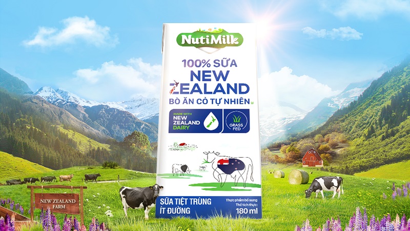 Nutifood độc quyền đưa 100% sữa New Zealand bò ăn cỏ tự nhiên  về Việt Nam